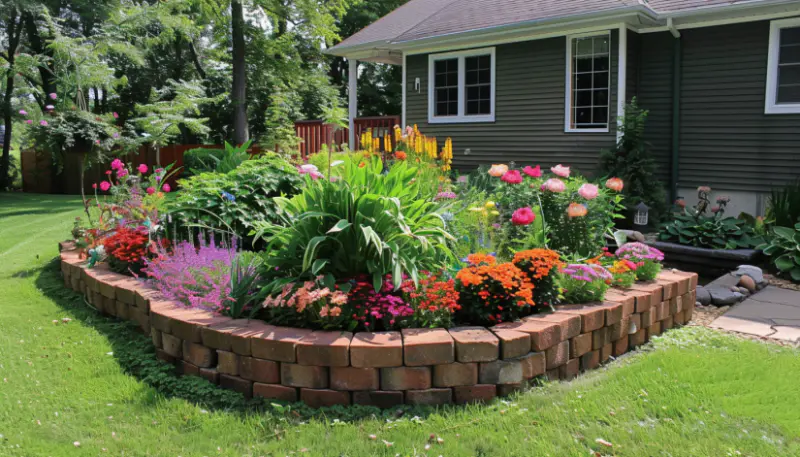 tall edging large garden home space clear division rustic