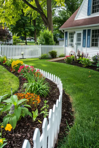 timber lawn edging.