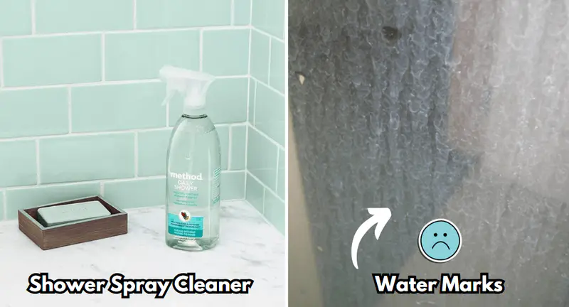 water marks, shower spray cleaner