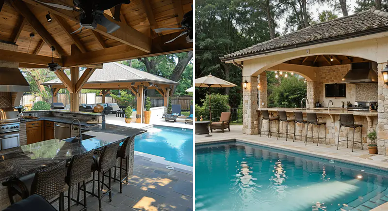 Compact Dining Sets next pool