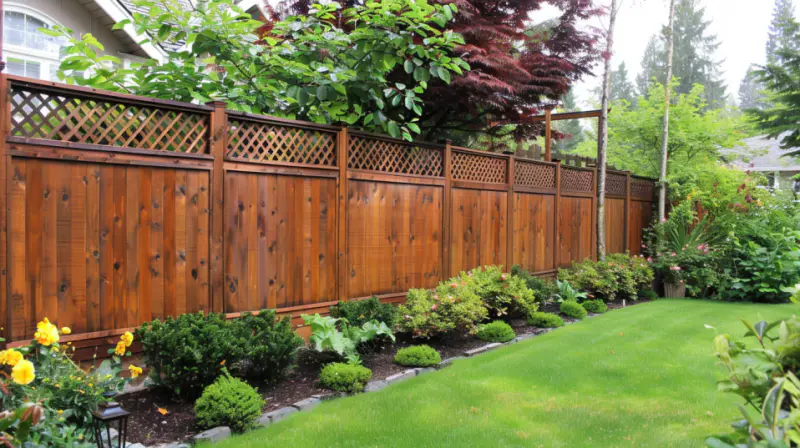 Lattice Halfway Up privacy fence