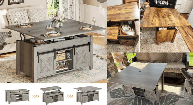 Multifunctional Live Edge Tables