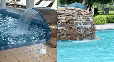 Small Inground Pool with Waterfall