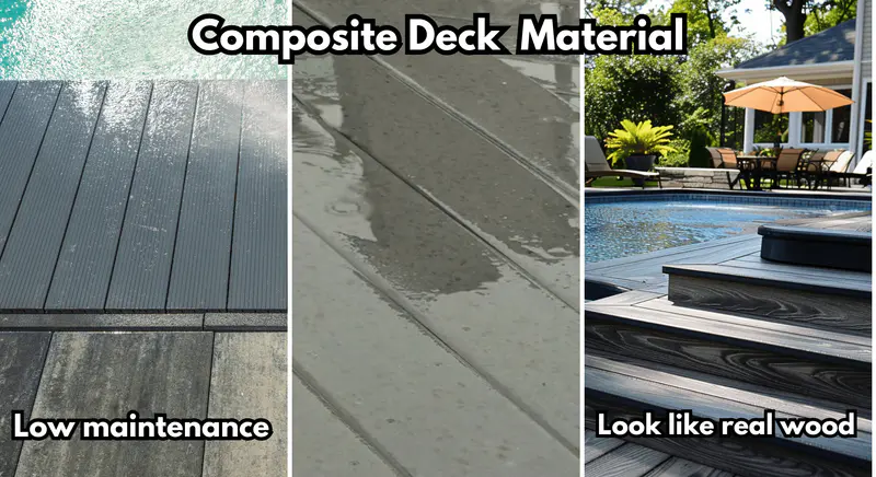 composite deck material pool