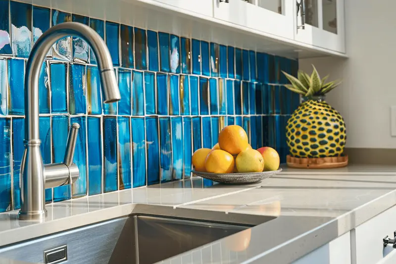 glass tile backsplash
