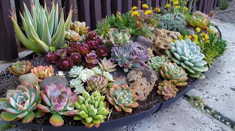 gorgeous small tiny succulent backyard garden