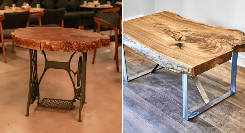 live edge tale for Small Dining Room