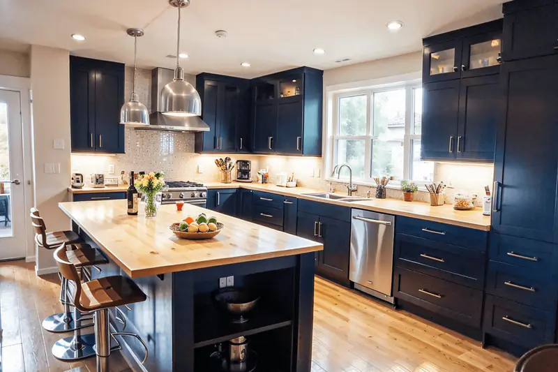 monochrome kitchen design