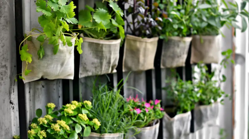 small Vertical Gardening keeping floor clear-