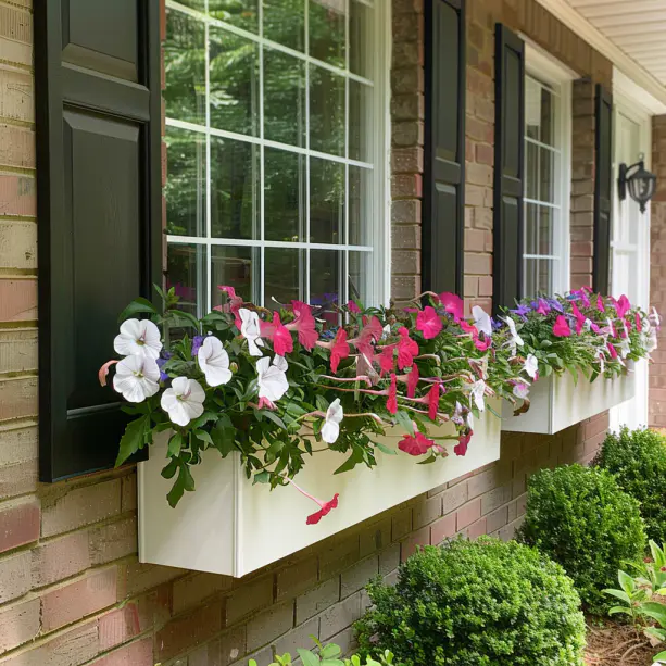 small gorgeous window box planter flowers