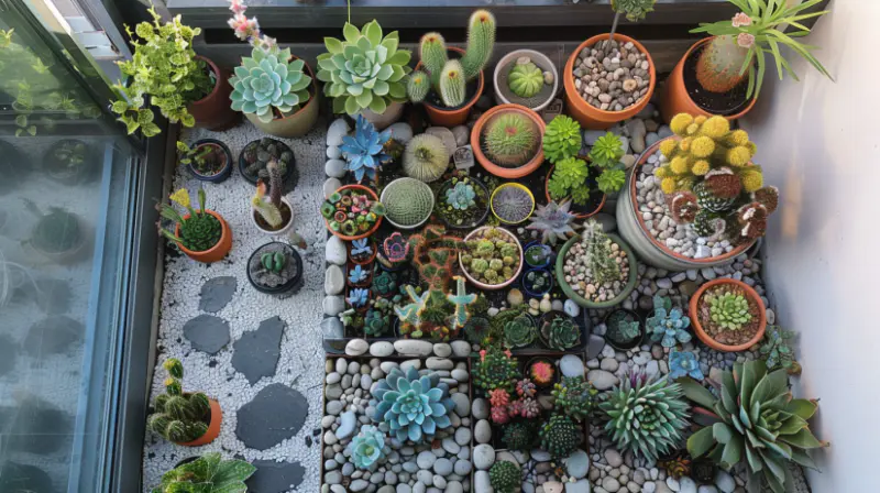 small succulent garden for low maintenance