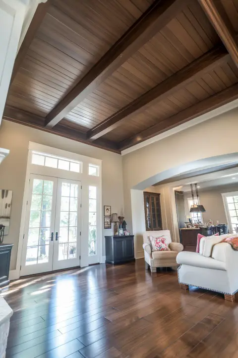 Comfortable Wood Interior Design, ceiling wood made, rustic and cozy
