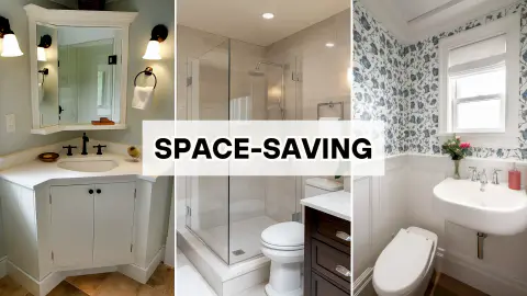50 Clever Small Bathroom Ideas: Showers, Tubs, Colors & Materials