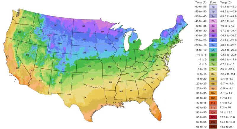 The USDA Plant Hardiness Zone Map