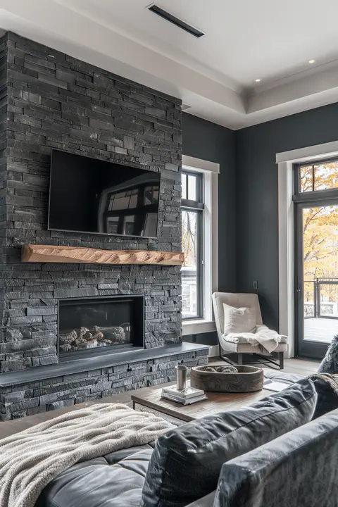 wall paneling fireplace focus stone veneer made